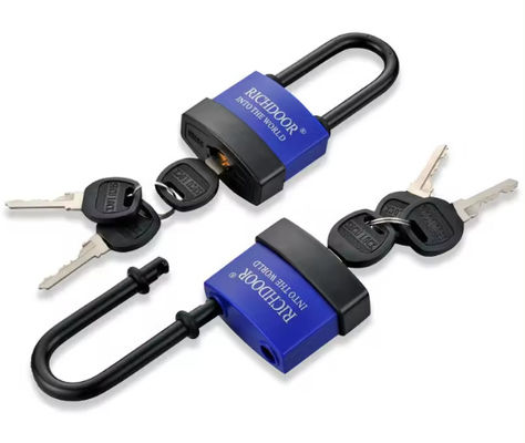 Long Chain aislamiento de seguridad bloqueo candados de plástico carcasa de hierro 80mm