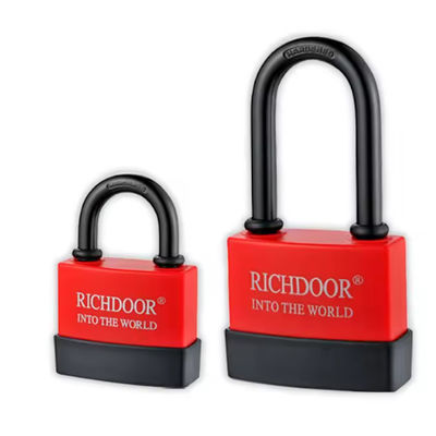 Mini cerraduras de seguridad rojas con llave similar sello de seguridad plástico con 3 llaves