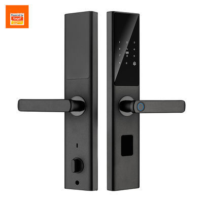 Código RFID Tarjeta IC Smartphone App Desbloqueo Biométrico de huellas digitales Cerradura inteligente Tuya Smart WiFi Cerradura digital de la puerta